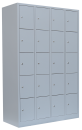 Mobile Preview: Schließfachschrank aus Stahlblech mit 20 Türen: H 1800 x B 1170 x T 500 mm